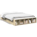 vidaXL Cadre de lit sans matelas chêne sonoma 140x200 cm