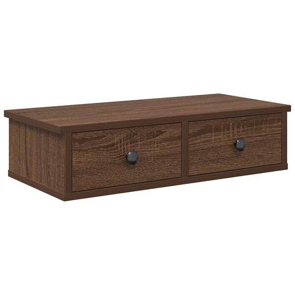 vidaXL Étagère murale avec tiroirs chêne marron bois d'ingénierie