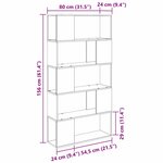 vidaXL Meuble TV Chêne Artisan Panneau de particules 80 x 24 x 155 cm