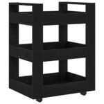 vidaXL Chariot de cuisine Chêne noir 60 x 45 x 80 cm Bois d'ingénierie
