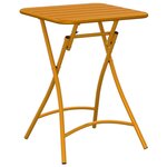 vidaXL Table bistrot Moutarde 55 x 55 x 72 5 cm Acier revêtu de poudre