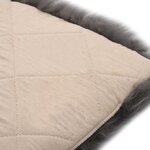 vidaXL Coussins de chaise lot de 2 Gris clair 40x40cm Mouton véritable