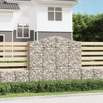 vidaXL Paniers à gabions arqués 12 Pièces 200x30x180/200 cm Fer galvanisé