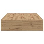 vidaXL Cadre de lit avec stockage chêne artisanal 200 x 120 x 31 5 cm