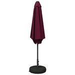 vidaXL Parasol de jardin 300 x 300 cm Polyester Rectangulaire Bordeaux
