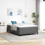 vidaXL Lit Box Spring avec matelas en gris clair  140 x 200 cm  tissu en velours côtelé.