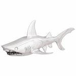 vidaXL Sculpture requin Argent 68x20x24 cm Aluminium