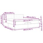 VidaXL Cadre de lit ottoman avec matelas gris 200x200 cm similicuir