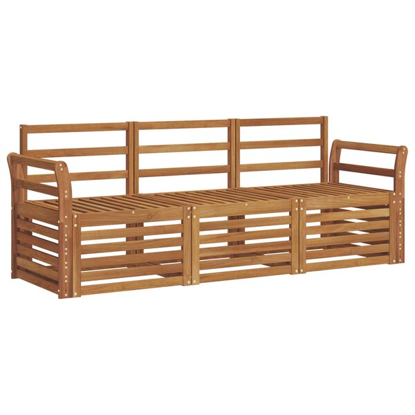 vidaXL Ensembles de canapés 3 pc Naturel Bois d'Acacia Massif