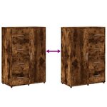 vidaXL Buffets 2 Pièces chêne fumé 60x31x84 cm bois d'ingénierie