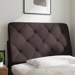 vidaXL Coussin de tête de lit marron foncé 80 cm tissu