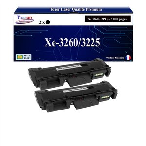 T3AZUR -2x Toners compatibles avec Xerox 3260 (106R02777) pour Xerox Phaser 3052  3260  3260Vdni  WorkCentre 3215  3225  3225Vdni