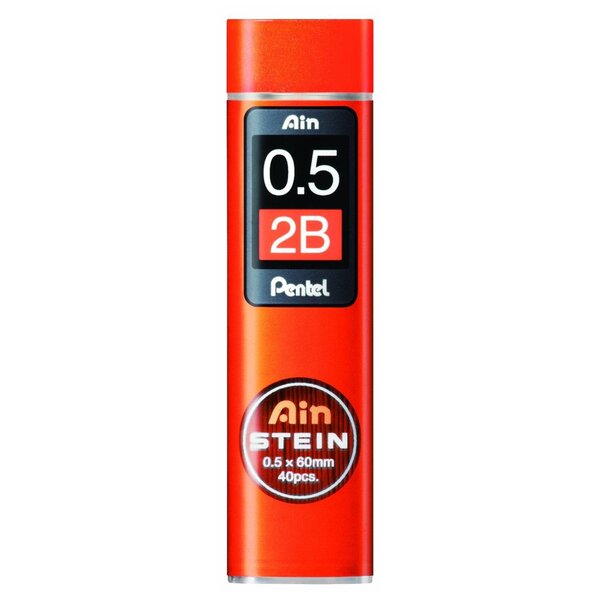 Etui de 40 mines 0 5 mm ain stein c275 dureté 2b x 12 pentel