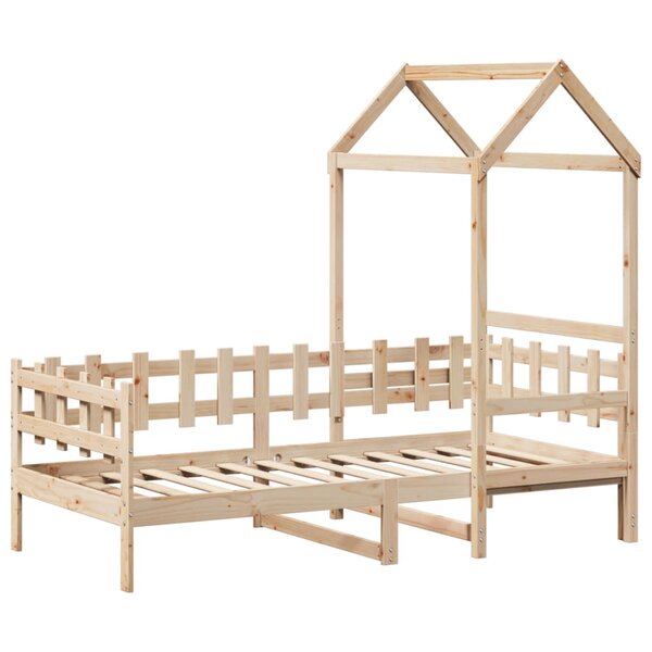vidaXL Lit de jour avec toit 80x200 cm bois de pin massif