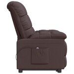 vidaXL Fauteuil inclinable électrique Marron foncé Tissu