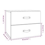 vidaXL Table de chevet murale 50x36x40 cm