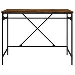 vidaXL Bureau chêne fumé 100x50x75 cm bois d'ingénierie et fer