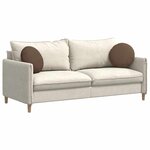 vidaXL Coussins de siège 2 Pièces Marron Ø40 x 13 cm tissu