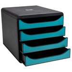 Module De Classement Big Box 4 Tiroirs Skandi - Bleu Pacifique - Exacompta