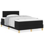 vidaXL Lit boxspring avec matelas avec matelas Noir 120 x 190 cm tissu