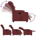 vidaXL Fauteuil inclinable électrique Rouge bordeaux Similicuir