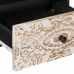 vidaXL Table basse Blanc 80 x 54 x 40 cm Bois de mangue massif