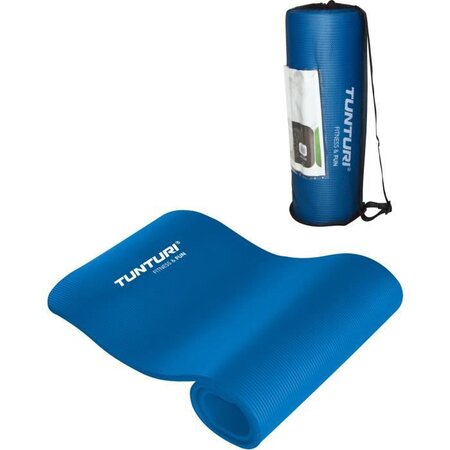 TUNTURI Matelas tapis fitness NBR bleu