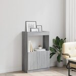 vidaXL Buffet haut sonoma gris 63x33x100 cm bois d'ingénierie
