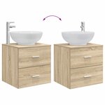 vidaXL Vanité de lavabo mural Chêne Sonoma 49 5 x 44 5 x 66 5 cm