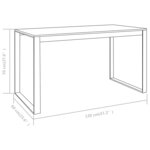 vidaXL Bureau d'ordinateur Noir et chêne 120x60x70 cm