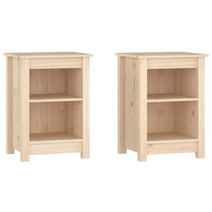 vidaXL Tables de chevet 2 Pièces 40x35x55 cm Bois de pin solide