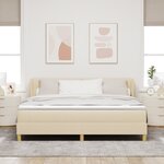 Lit Box Spring vidaXL avec Matelas en Crème  180x200 cm  Tissu
