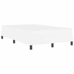 vidaXL Cadre de lit avec matelas Blanc pur 120 x 200 cm tissu