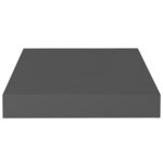 vidaXL Étagère murale flottante 2 Pièces Gris brillant 23x23 5x3 8 cm MDF