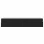 vidaXL Cadre de lit avec matelas avec matelas 2 Pièces Noir PVC