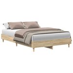 vidaXL Cadre de lit sans matelas chêne sonoma 135x190 cm