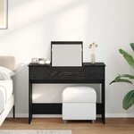 vidaXL Table de Toilette Chêne noir 100 x 45 x 76 cm Bois d'ingénierie