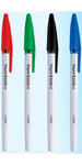 Paper mate 045 - 15 stylos bille avec capuchon - noir  bleu  rouge  vert - pointe moyenne 1.0mm - en sachet