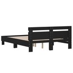 vidaXL Cadre de lit sans matelas noir 140x200 cm