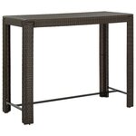 vidaXL Ensemble de bar de jardin 9 Pièces coussins Résine tressée Marron