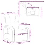 vidaXL Fauteuil inclinable de massage électrique gris foncé