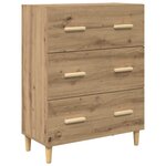 vidaXL Buffet Chêne artisanal 69 5 x 34 x 90 cm Bois d'ingénierie