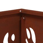 vidaXL Braise Marron 40 x 40 x 40 cm Acier