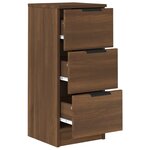 vidaXL Buffets 2 Pièces chêne marron 30x30x70 cm Bois d'ingénierie