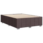 vidaXL Cadre de lit sans matelas marron foncé 140x190 cm tissu