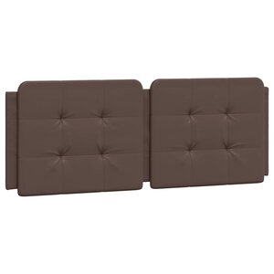 vidaXL Coussin de tête de lit Zadar marron 120 cm similicuir