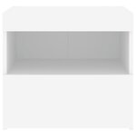 vidaXL Table de chevet avec lumières LED blanc 50x40x45 cm