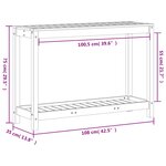vidaXL Table de rempotage avec étagère cire marron bois massif de pin