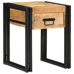 vidaXL Table d'appoint 40 x 40 x 50 cm Bois de mangue massif et métal