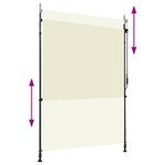 vidaXL Store roulant d'extérieur 150 x 270 cm Crème